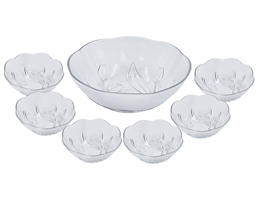 [9990118] Juego de tazones de vidrio para ensalada de 7 piezas varios modelos