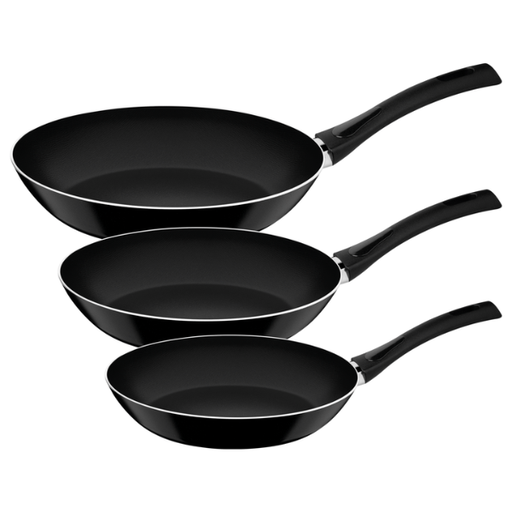 [5012113] Juego de sartenes Tramontina Everyday 3 piezas Negro 
 (One Shot)