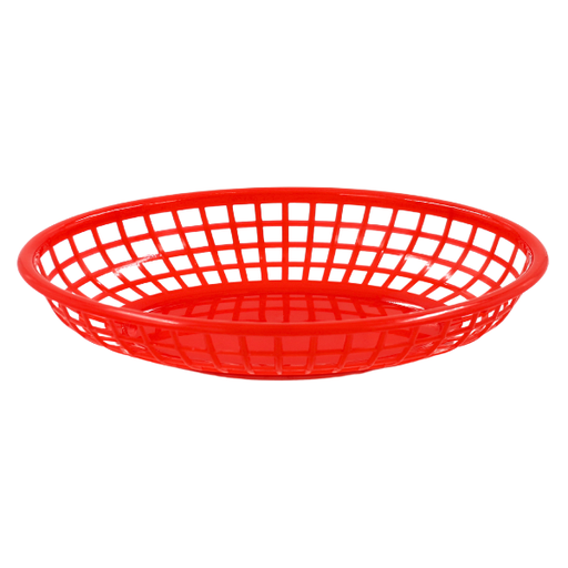 [1162979] Canasta ovalada rojo (9.25"X5.75")@