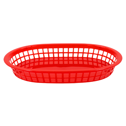 [1162984] Canasta oval roja (10.5"X7")@