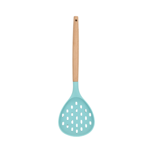 [9990012] Espumadera Rosa con mango de madera y punta de silicón@