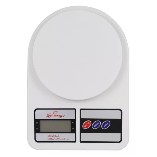 [1359715] Báscula digital blanca 5 kg(BAJA)