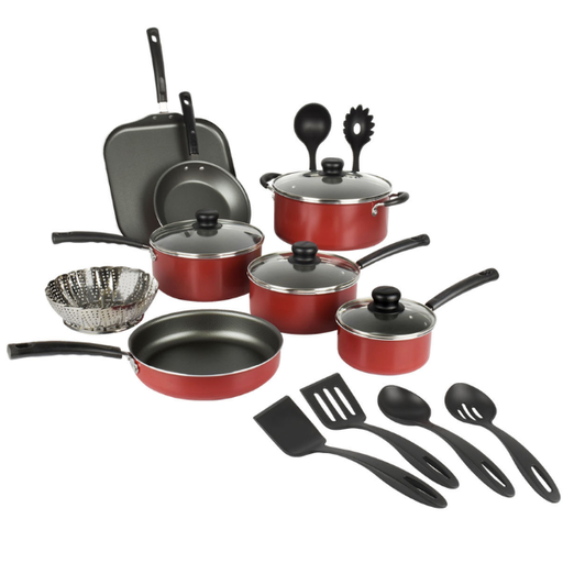 [5011654] Batería de Cocina Tramontina Primeware Roja 18 Piezas
