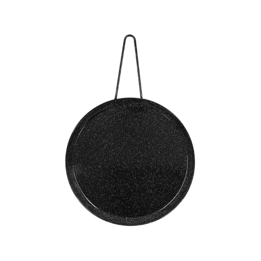 [1542109] Comal redondo mediano 27 cm acero porcelanizado moteado