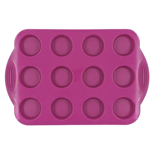 [1426172] Molde de silicón para 12 mini cupcakes morado Press