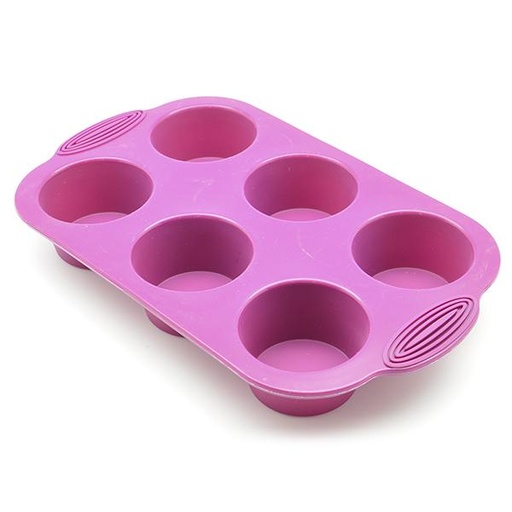 [1426171] Molde de silicón para 6 cupcakes morado
