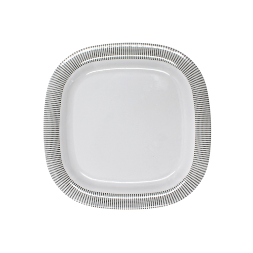 [1284322] Plato cuadrado 8" 20 cm melamina Premium Elegantza Gris