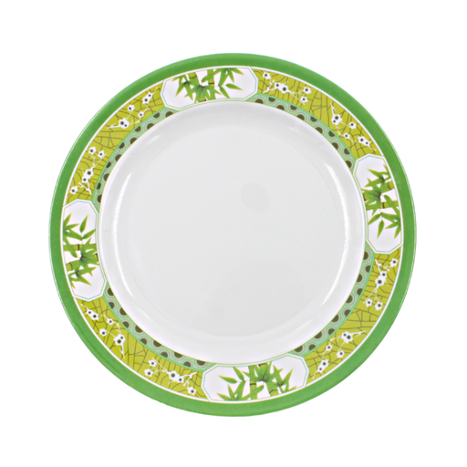 [1284129] Plato extendido 10" 24.5 cm melamina Bambú Verde Clorofila