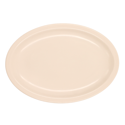 [1162502] Plato ovalado 11.5 pulgadas melamina beige Tavola