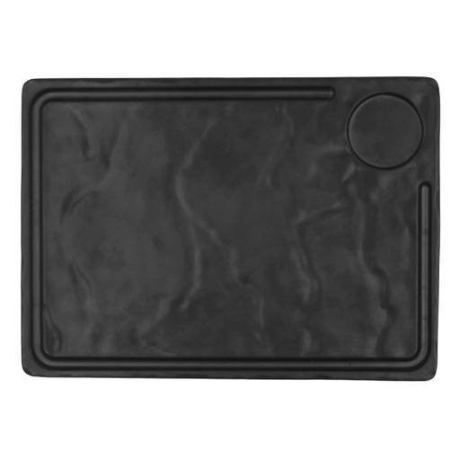 [1162623] Platón rectangular Rivoli 33x24 melamina negra mate